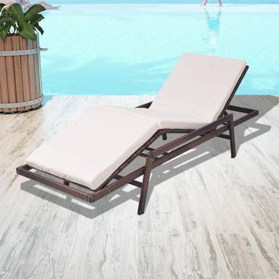 China Durable/Waterproof Luxury Modern Outdoor Adjustable Furniture Rattan Pool Sofa Chair Beach Sun Bed for sale