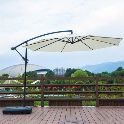 China Wholesale Automatic Commercial Restaurant Patio Restaurant Durable Hand Crank Cantilever Umbrella/Garden Raincoat for sale