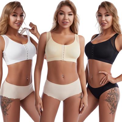 China Running Shaper Bra Women Dropshipping Fitness Yoga Front Buckle Underwear Vest Style Breathable Sports Shaper Plus Size Functional Shapewear for sale