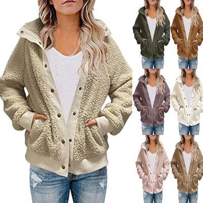 China Anti-wrinkle 2021 autumn and winter new women's loose cardigan women's long-sleeved coats four-in-one the button fur coat for sale