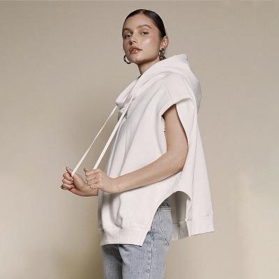 China 2021 Wholesale Anti-wrinkle Women's Fashion News IDS Women's Hoodies Loose Casual Sleeveless Sweatshirts for sale