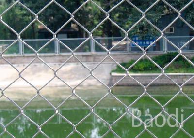 China Chain Link Fence Privacy Screen , Low Carbon Steel Wire Cyclone Fence Panels  for sale