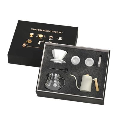 China Sustainable Hot-selling Hand Brewed Coffee Gift Box 7-Piece Set Holiday Coffee Gift Set Drip Coffee Utensils for sale