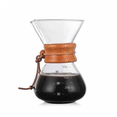 China Premium Sustainable Coffee Sharing Pot Drip Coffee Pot Glass for sale