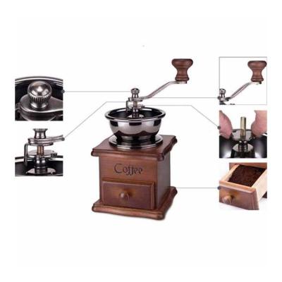 China High Quality Viable Hand Grinder For Sale Retro Crank Wooden Coffee Grinder for sale