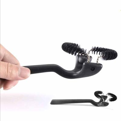 China Durable Black Nylon Coffee Machine Cleaning Brush Powder Grinding Cleaning Brush for sale