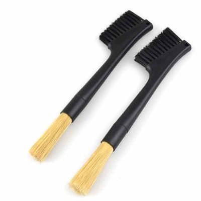 China Durable Plastic Soft Stiffened Double Head Coffee Machine Cleaning Brush for sale