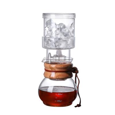 China Hot-selling new household drip ice handmade glass one-piece sustainable type drip ice coffee pot brewed coffee cold brew pot for sale