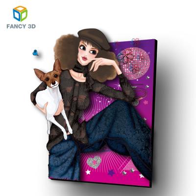 China Europe Painting Cartoon Wall Decor 3D Poster Fashion 3D Lenticular Printing Lenticular Poster for sale