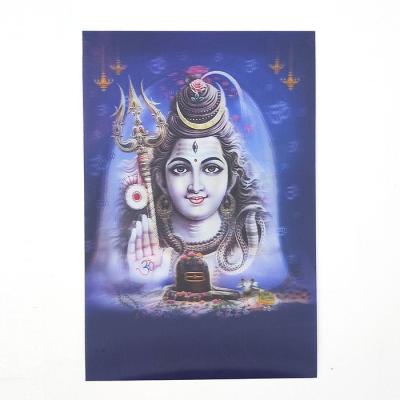 China Europe Painting Wall Decor 3D Poster 5D Lenticular Printing Shiva PET 5D 3D Lenticular Poster for sale