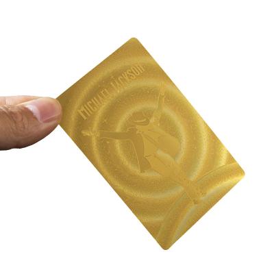 China Gift Customized Plastic Playing Cards Model Waterproof Gold Golden Golden Plastic Playing Cards for sale