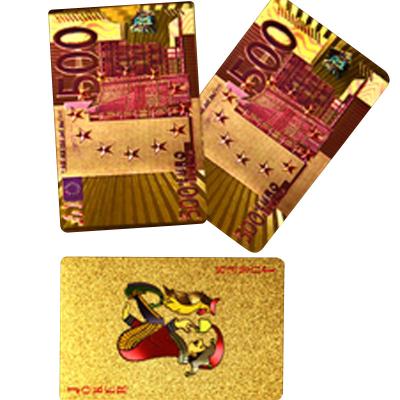 China Wholesale 100% New Pure Plastic Party Plastic Card Game Gold Foil Durable Playing Cards for sale