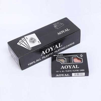 China High Quality Plastic Plastic Playing Cards Black Playing Cards Creative Gift PVC Waterproof Playing Cards for sale