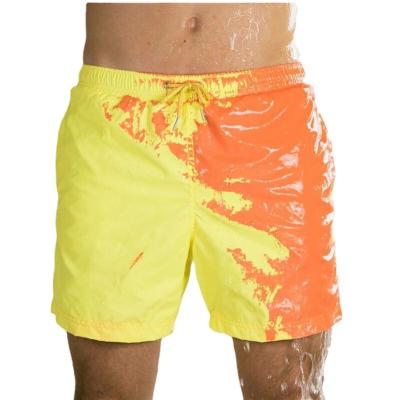 China QUICK DRY Beach Shorts Quick Dry Knitting Plus Size Men's Shorts Summer Beach Shorts Magic Color Changing Swimwear for sale