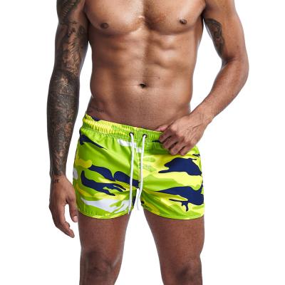 China Summer QUICK DRY swimwear swimming beach shorts nylon three-point men's fashion camouflage split fork shorts shorts for sale