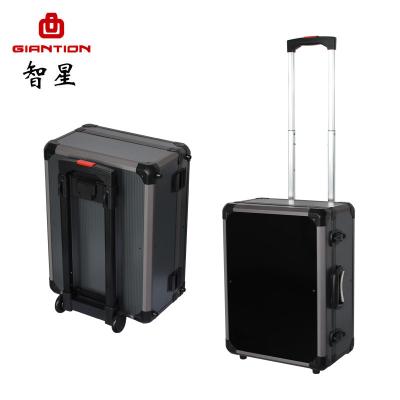 China Aluminum Alloy Universal Rolling Flight Case Aluminum Tool Suitcase With Trolley for sale