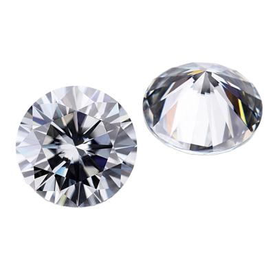 China Wholesale Gray Black Moissanite Gemstone Sparkle Round Brilliant Cut Sale Handmade Gemstone Jewelry Making for sale