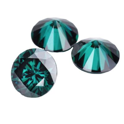 China Arousing green moissanite around brilliant cut VVS 1.25~25mm to engagement rings jewelry ring making reputation first for sale