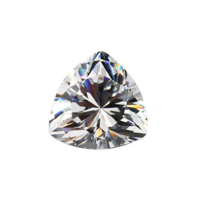 China Wholesale High Quality Color VVS1 Synthetic Moissanite, Trillion Silver Triangle Moissanite Loose Sparkle DEFGH Stone for sale