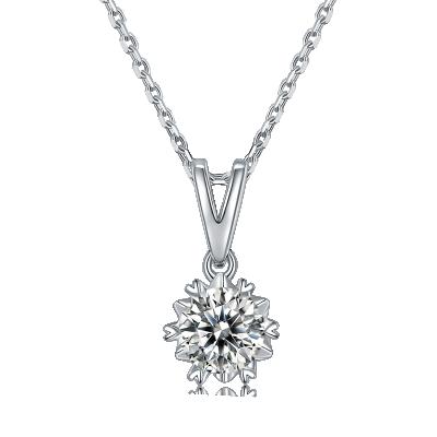 China Best Price D VVS1 CLASSIC white moissanite 925 silver necklace for women for sale