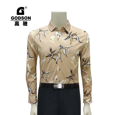 China Wholesale Anti-Pilling Mens Dress Shirts Stretch 4 Way Solid Long Sleeve Business Casual Shirt Button Down Formal Shirt for sale