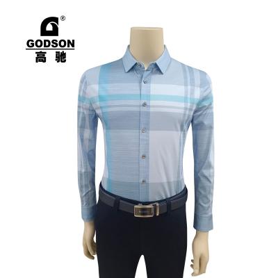 China Wholesale Anti-Pilling Mens Dress Shirts Stretch 4 Way Solid Long Sleeve Business Casual Shirt Button Down Formal Shirt for sale