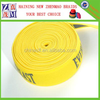 China 2016 Sustainable New Design Yellow Jacquard Elastic Band With Logo for sale