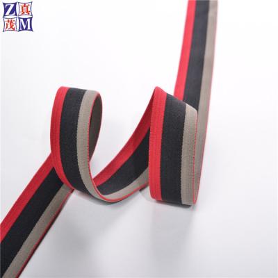 China Durable tenacity with three-color woven national jacquard striped ribbon for sale