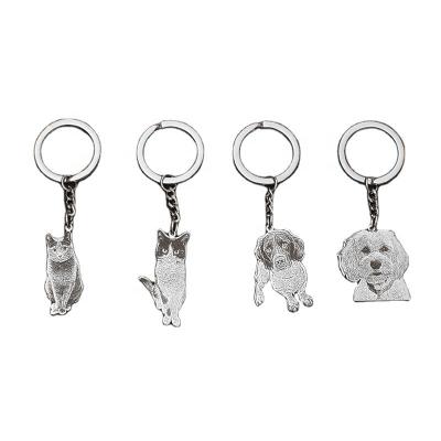 China Stainless Steel Fashion Accessories Customized Pet Key Chain Stainless Steel Photo Customized Key Chain For Friends And Family And Mother's Day for sale