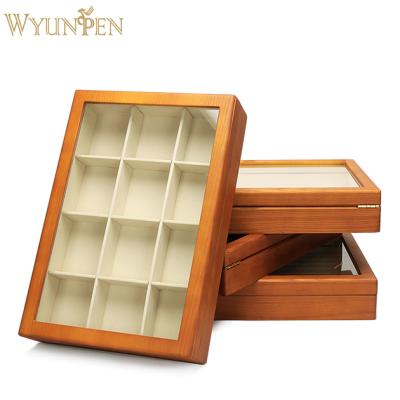 China Morden WYP wooden ring box earring display box solid wood jewelry necklace displaybox bracelet jewelry showcase for sale