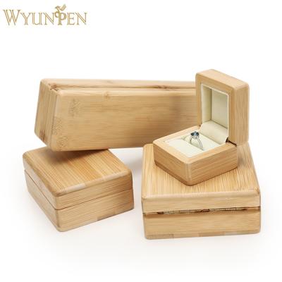 China Morden Chinese Style Bamboo Wooden Jewelry Packaging Box With Logo Printed Wholesale for sale