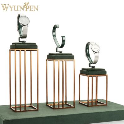 China Professional Morden WYP Manufacturer Customized Luxury Metal Window Watch Jewelry Display Props Watch Showcase for sale