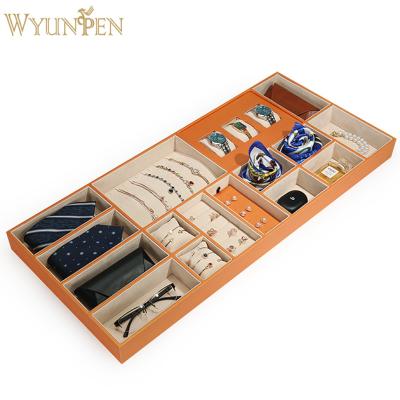 China Morden WYP Drawer Type Jewelry Box Necklace Watch Jewelry Storage Box Tray Glass Earring Storage Box for sale