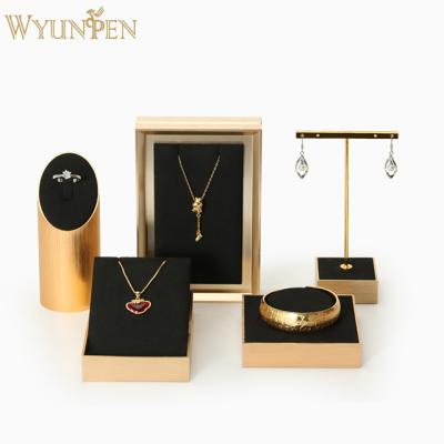 China Morden WYP Store Metal Watch Rack Jewelry Display Necklace Bracelet Ring Jewelry Display Stand Set for sale