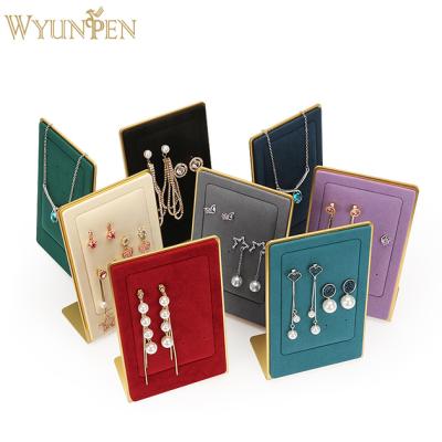 China For handmade metal earirng and necklace metal display stand jewelry earring necklace display stand WYP the counter for sale