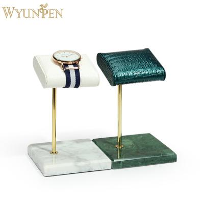 China Wholesale White Black Marble Metal Bracelet Wrist Watch Morden WYP Leather Watch Stand Display Stand for sale