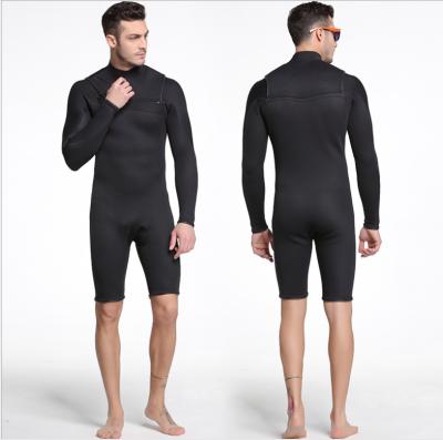 China OEM Surfing Neoprene Chest Zipper Diving Suit 4/3/2MM Long Sleeve Vapor Antibacterial Wetsuit For Men for sale