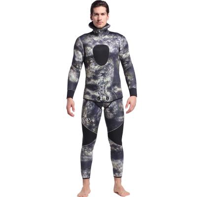 China Two Pieces Sbart 3MM Antibacterial Men's Diving Suit Full-Body Neoprene Wetsuit Long John Diving Spearfishing Wetsuit With Hood for sale