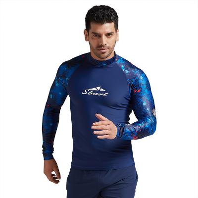 China Men Lycra Anti-UV Quick Dry UV Protection Printed Long Sleeve Surfing Rash Guard for sale