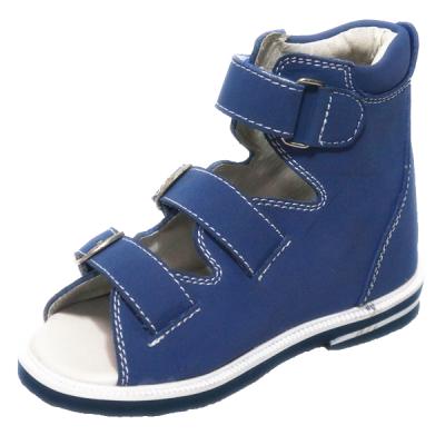 China Anti-slippery genuine leather medical shoes, children's flat feet orthopedic sandals for sale