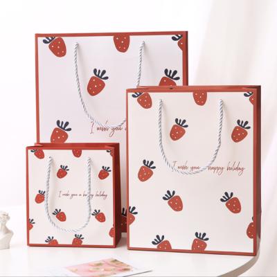 China Valentine Cosmetic Paper Bag Recyclable Gift Paper Bag Birthday Gift for sale