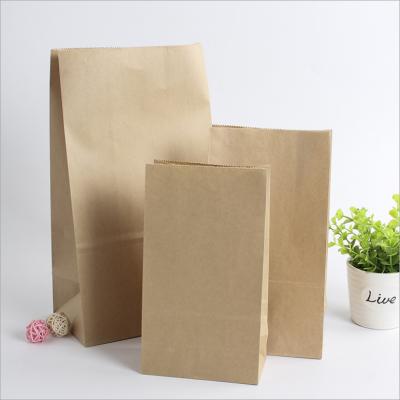 China 2022 Wholesale Recycled Old Square Bottom Takeout Bag Paper Packaging Bag Packaging Printing Logo for sale