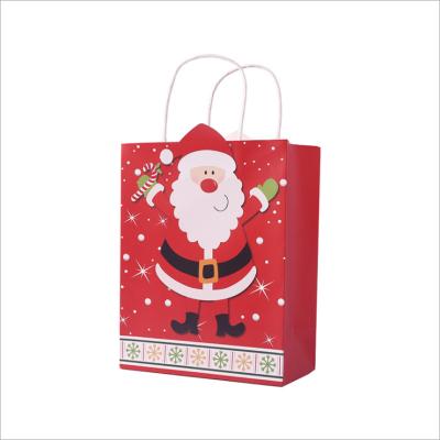 China New Recyclable Christmas Art Paper Bag Custom Gifts Printing Paper Packaging Bag With Twisted Handle Paper Manufacturer Direct Sale Custom for sale