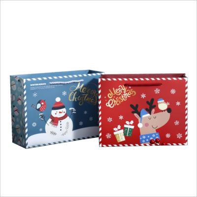 China Wholesale Recyclable Tote Bag Cartoon Christmas Gift Wrapping Paper Gift Bags Can Be Customized for sale