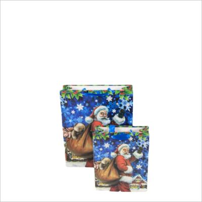 China Cartoon Santa Gift Bag Snowman Paper Recyclable Shopping Bag with Logo Packaging Bag for sale