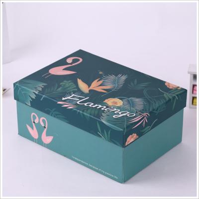 China Custom Recyclable Shoes Packaging Box Multi-specification Flamingo Paper Box Underwear Packaging Box for sale