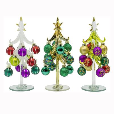 China 2022 Wholesale Custom Exquisite Glass Christmas Tree Decoration Supplies For Festivals Home Decor for sale