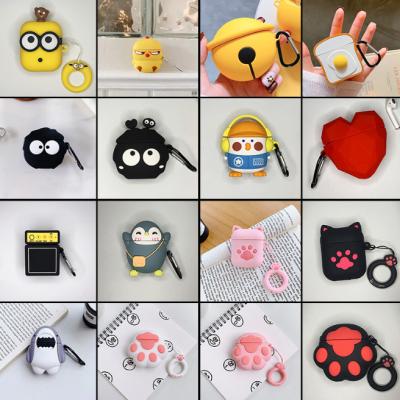 China Decoration For Airpod Case Cute Silicone Earphone Case 3d Cartoon Animal Cover For Airpod Pro Case for sale