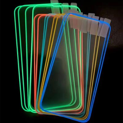 China Protective Luminous Screen Protector Tempered Glass For iPhone 14 13 12 11 Pro X XS XR Max Max Glowing Screen Protector for sale