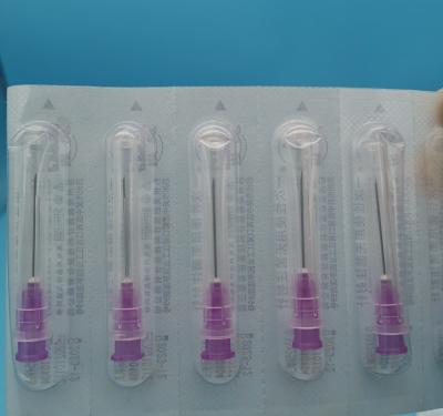 China Dentist Disposable Medical Consumables Hypodermic Syringe 0.55mm 24G Medium Purple for sale